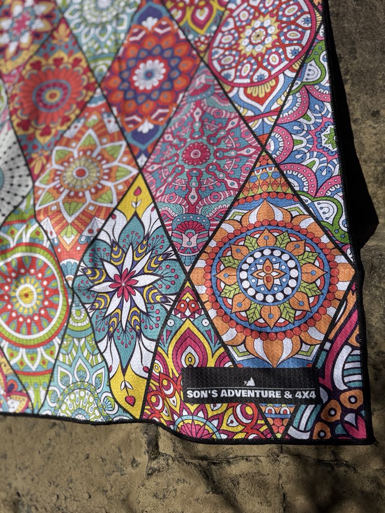 Boho Circle Sand Free Micro Fiber Towel - Tan (Pack of 6) main image 1