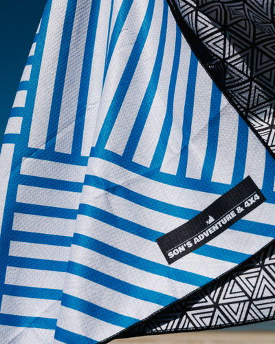 Sand Free Towel - Blue Geo