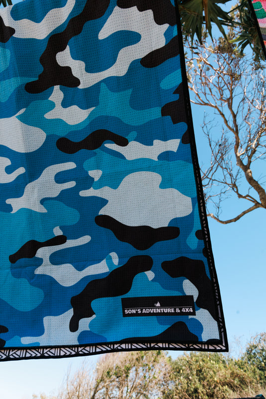 Sand Free Towel - Blue Camo