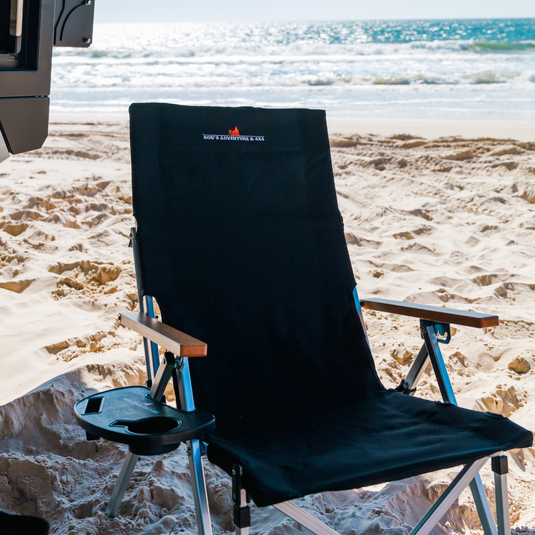 Best Reclining Camping Chair – Timber Armrests & Four Adjustable Positions