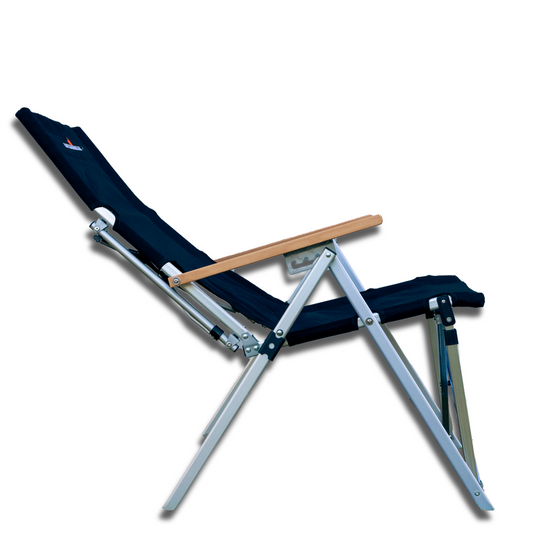 Best Reclining Camping Chair – Timber Armrests & Four Adjustable Positions