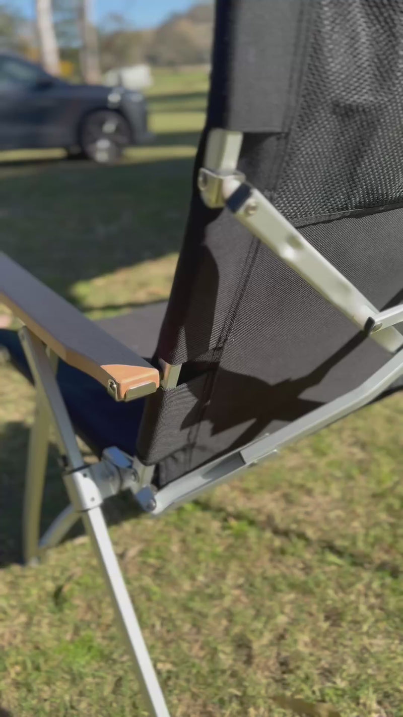 Load and play video in Gallery viewer, SONS Lightweight Reclining Camp Chair – The All New Ultimate Outdoor Throne
