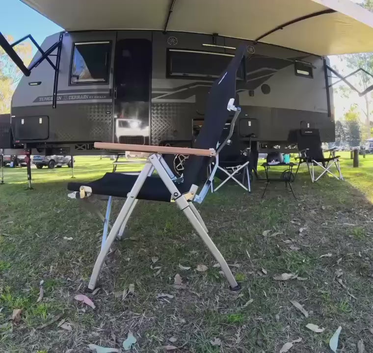 Load and play video in Gallery viewer, SONS Lightweight Reclining Camp Chair – The All New Ultimate Outdoor Throne

